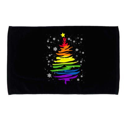 Lgbtgiftq Pride Rainbow Flag Gay Christmas Tree Xgiftmas Gift Microfiber Hand Towel