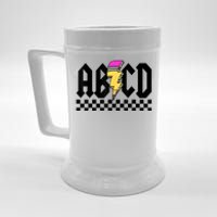 Lightning Pencil Rockn Roll ABCD Back To School Teacher Beer Stein