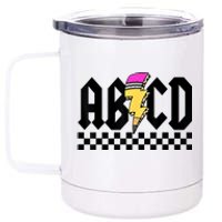 Lightning Pencil Rockn Roll ABCD Back To School Teacher 12 oz Stainless Steel Tumbler Cup