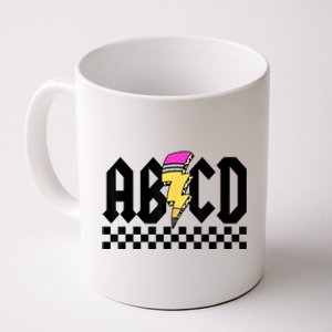 Lightning Pencil Rockn Roll ABCD Back To School Teacher Coffee Mug