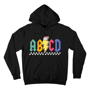 Lightning Pencil Rockn Roll ABCD Back To School Teacher Hoodie