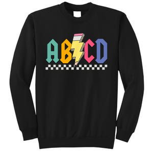 Lightning Pencil Rockn Roll ABCD Back To School Teacher Sweatshirt