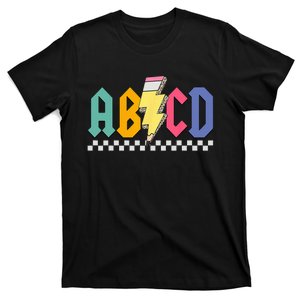 Lightning Pencil Rockn Roll ABCD Back To School Teacher T-Shirt