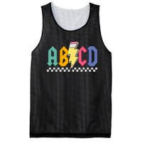 Lightning Pencil Rockn Roll ABCD Back To School Teacher Mesh Reversible Basketball Jersey Tank