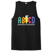 Lightning Pencil Rockn Roll ABCD Back To School Teacher PosiCharge Competitor Tank