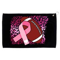 Leopard Pink Ribbon Breast Cancer Football Grommeted Golf Towel