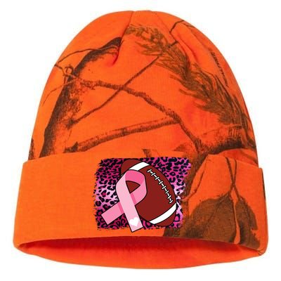 Leopard Pink Ribbon Breast Cancer Football Kati Licensed 12" Camo Beanie