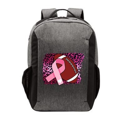 Leopard Pink Ribbon Breast Cancer Football Vector Backpack