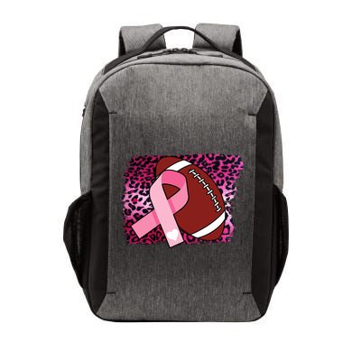 Leopard Pink Ribbon Breast Cancer Football Vector Backpack