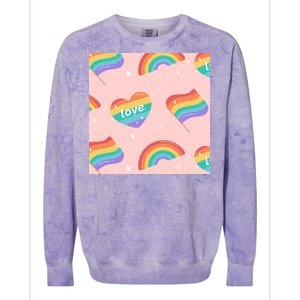 Love Pride Rainbow Flag Colorblast Crewneck Sweatshirt