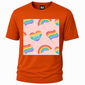 Love Pride Rainbow Flag Cooling Performance Crew T-Shirt