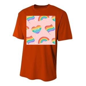 Love Pride Rainbow Flag Performance Sprint T-Shirt