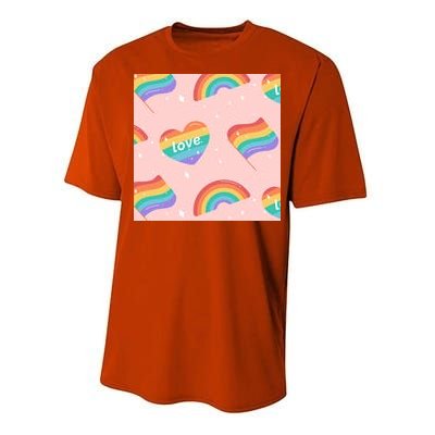 Love Pride Rainbow Flag Performance Sprint T-Shirt