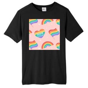 Love Pride Rainbow Flag Tall Fusion ChromaSoft Performance T-Shirt