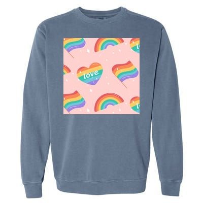 Love Pride Rainbow Flag Garment-Dyed Sweatshirt