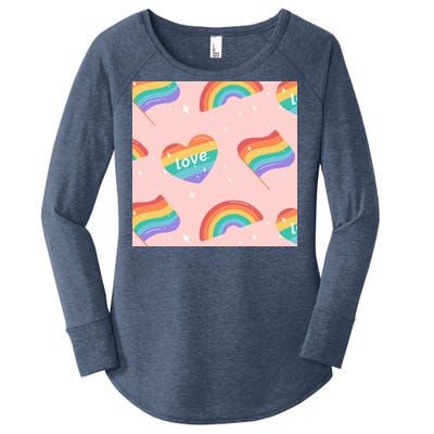 Love Pride Rainbow Flag Women's Perfect Tri Tunic Long Sleeve Shirt