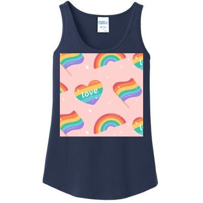 Love Pride Rainbow Flag Ladies Essential Tank