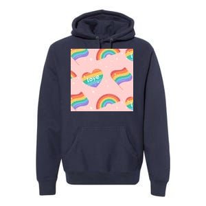 Love Pride Rainbow Flag Premium Hoodie