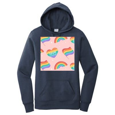 Love Pride Rainbow Flag Women's Pullover Hoodie