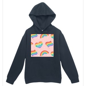 Love Pride Rainbow Flag Urban Pullover Hoodie