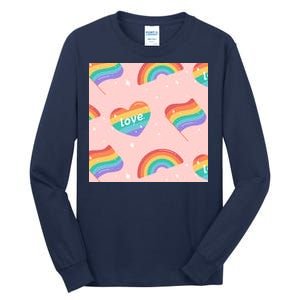 Love Pride Rainbow Flag Tall Long Sleeve T-Shirt