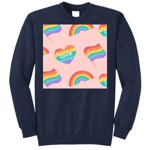 Love Pride Rainbow Flag Tall Sweatshirt