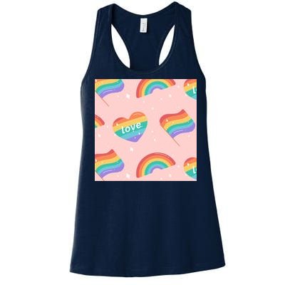 Love Pride Rainbow Flag Women's Racerback Tank