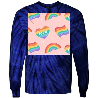 Love Pride Rainbow Flag Tie-Dye Long Sleeve Shirt