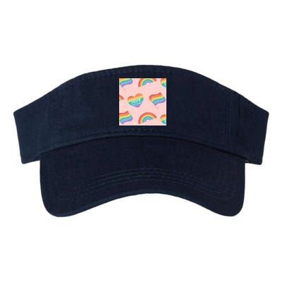 Love Pride Rainbow Flag Valucap Bio-Washed Visor