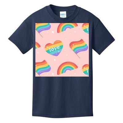 Love Pride Rainbow Flag Kids T-Shirt