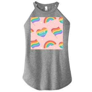 Love Pride Rainbow Flag Women's Perfect Tri Rocker Tank