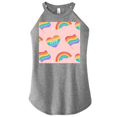 Love Pride Rainbow Flag Women's Perfect Tri Rocker Tank