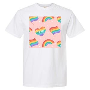 Love Pride Rainbow Flag Garment-Dyed Heavyweight T-Shirt