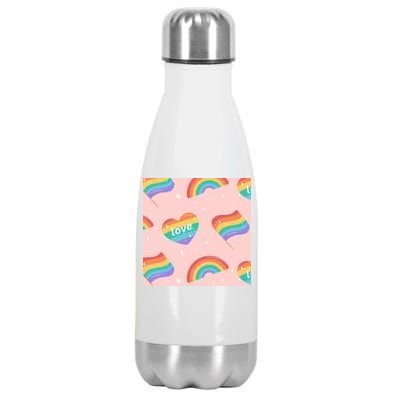 Love Pride Rainbow Flag Stainless Steel Insulated Water Bottle