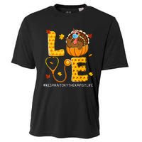 Love Physical Respiratory Therapist Life Thanksgiving Turkey Cooling Performance Crew T-Shirt