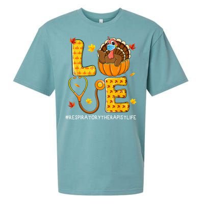 Love Physical Respiratory Therapist Life Thanksgiving Turkey Sueded Cloud Jersey T-Shirt