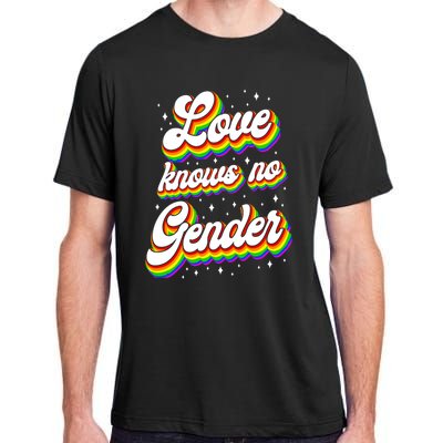 Lgbt Pride Rainbow Love Knows No Gender Gift Adult ChromaSoft Performance T-Shirt