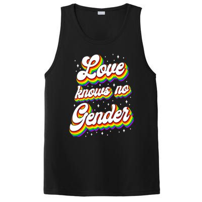 Lgbt Pride Rainbow Love Knows No Gender Gift PosiCharge Competitor Tank