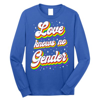 Lgbt Pride Rainbow Love Knows No Gender Gift Long Sleeve Shirt