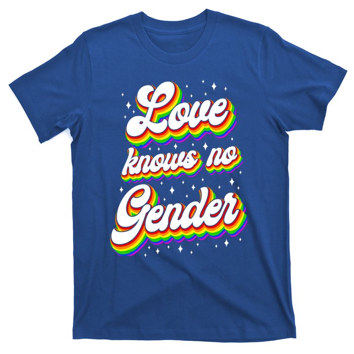 Lgbt Pride Rainbow Love Knows No Gender Gift T-Shirt