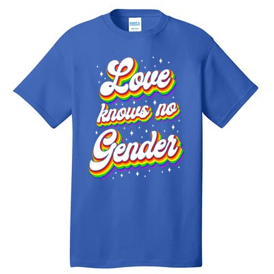 Lgbt Pride Rainbow Love Knows No Gender Gift Tall T-Shirt