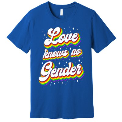 Lgbt Pride Rainbow Love Knows No Gender Gift Premium T-Shirt