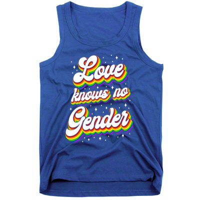 Lgbt Pride Rainbow Love Knows No Gender Gift Tank Top