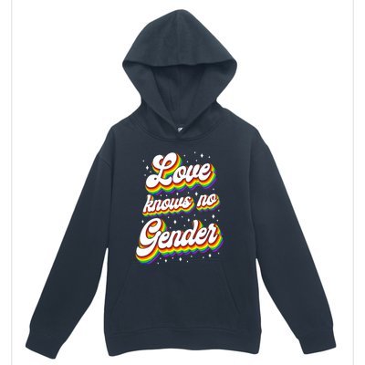 Lgbt Pride Rainbow Love Knows No Gender Gift Urban Pullover Hoodie