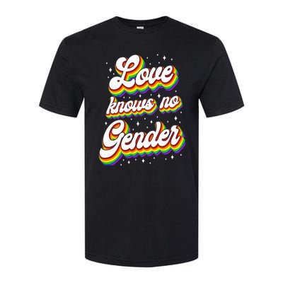 Lgbt Pride Rainbow Love Knows No Gender Gift Softstyle CVC T-Shirt