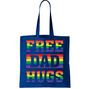 Lgbt Pride Rainbow Free Dad Hugs Fathers Day Gift Tote Bag