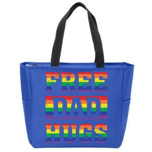 Lgbt Pride Rainbow Free Dad Hugs Fathers Day Gift Zip Tote Bag