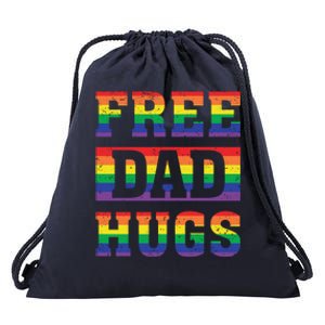 Lgbt Pride Rainbow Free Dad Hugs Fathers Day Gift Drawstring Bag