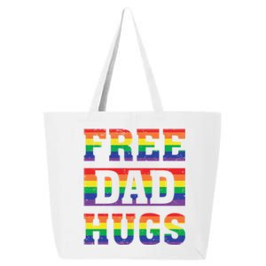 Lgbt Pride Rainbow Free Dad Hugs Fathers Day Gift 25L Jumbo Tote