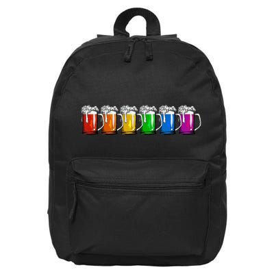 LGBT Pride Rainbow Beer 16 in Basic Backpack